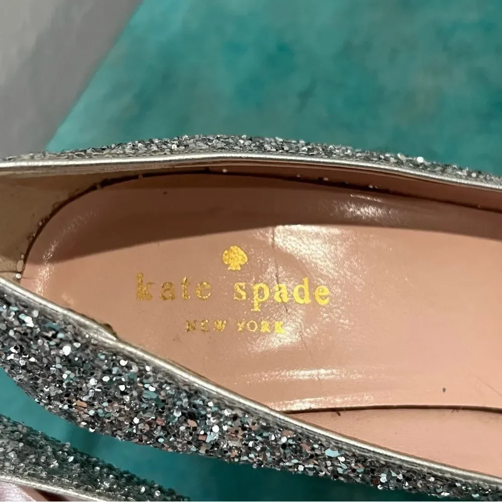 Kate Spade Silver Glitter‎ Pumps Karolina High-Heel